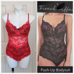 French Affair push-up bodysuit sz XL